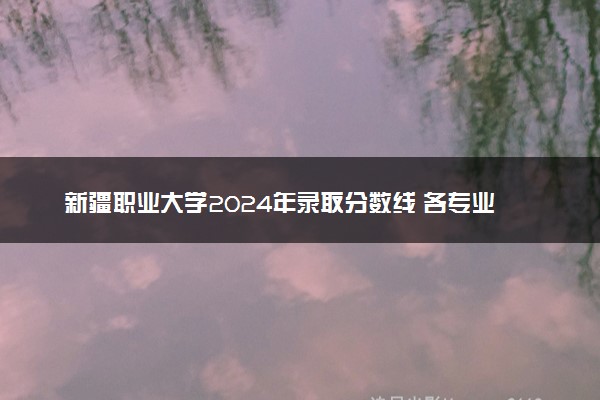 新疆职业大学2024年录取分数线 各专业录取最低分及位次