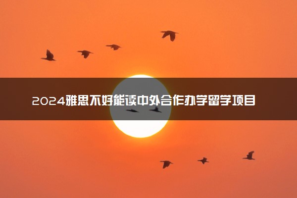 2024雅思不好能读中外合作办学留学项目吗