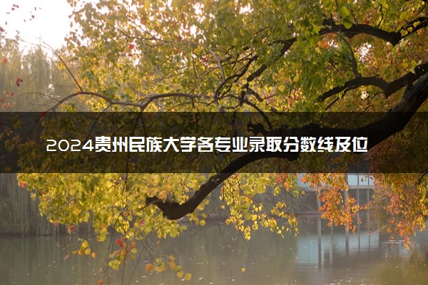 2024贵州民族大学各专业录取分数线及位次 各省录取最低分是多少