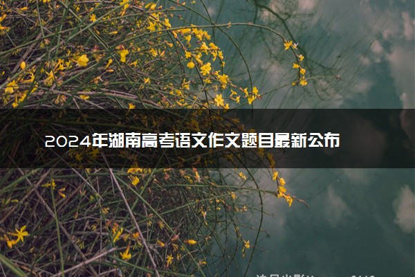 2024年湖南高考语文作文题目最新公布