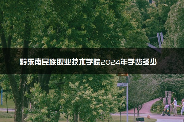 黔东南民族职业技术学院2024年学费多少钱 一年各专业收费标准