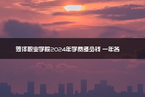 菏泽职业学院2024年学费多少钱 一年各专业收费标准