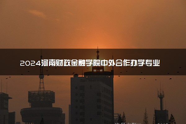 2024河南财政金融学院中外合作办学专业学费多少钱