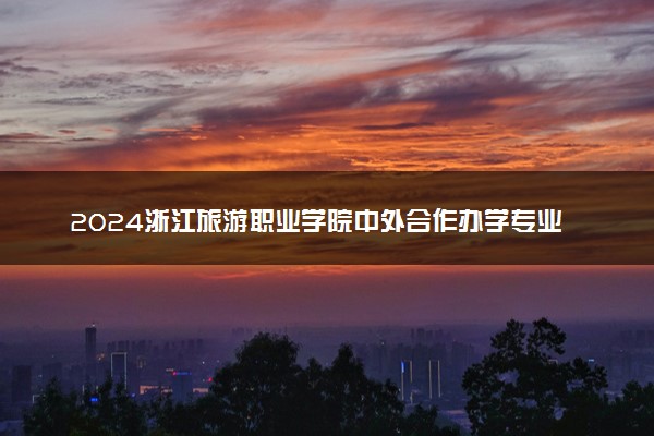 2024浙江旅游职业学院中外合作办学专业学费多少钱