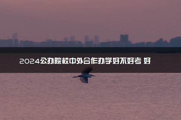 2024公办院校中外合作办学好不好考 好不好就业