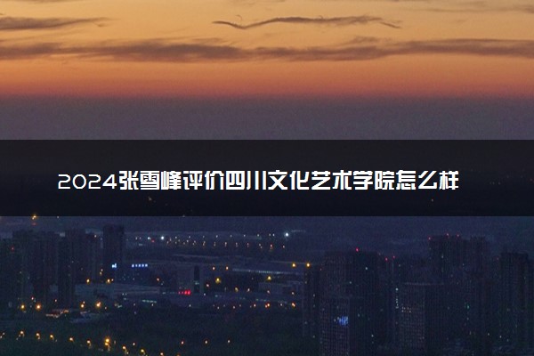 2024张雪峰评价四川文化艺术学院怎么样 什么档次多少分能上