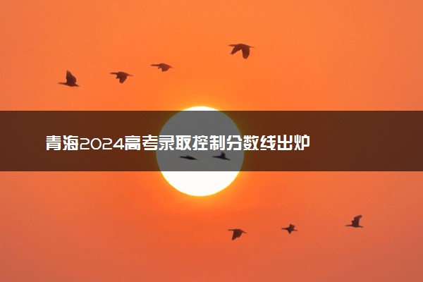 青海2024高考录取控制分数线出炉