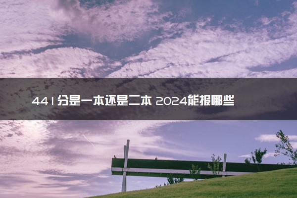 441分是一本还是二本 2024能报哪些大学