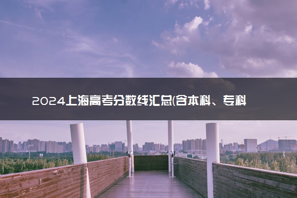 2024上海高考分数线汇总(含本科、专科批录取分数线)