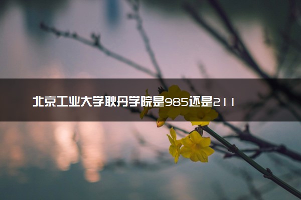 北京工业大学耿丹学院是985还是211 录取分数线是多少