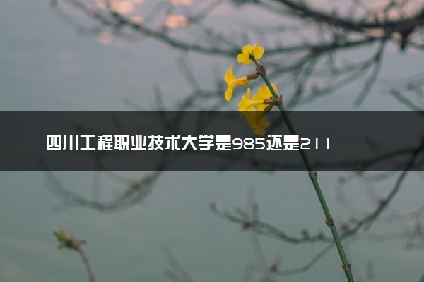 四川工程职业技术大学是985还是211 录取分数线是多少