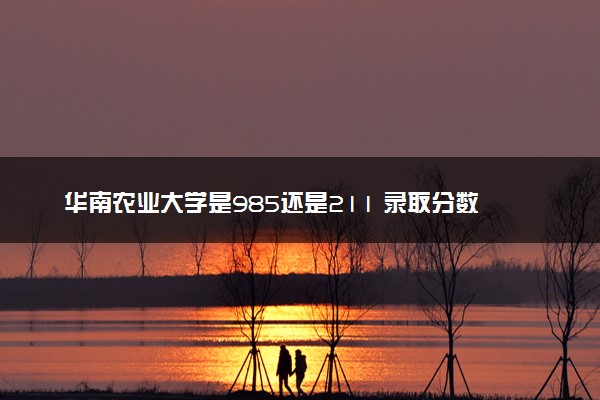 华南农业大学是985还是211 录取分数线是多少