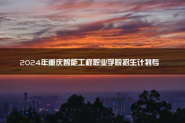 2024年重庆智能工程职业学院招生计划专业及各省录取分数线位次