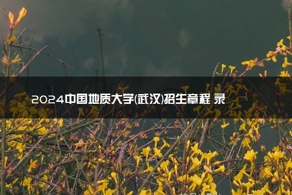 2024中国地质大学(武汉)招生章程 录取规则是什么