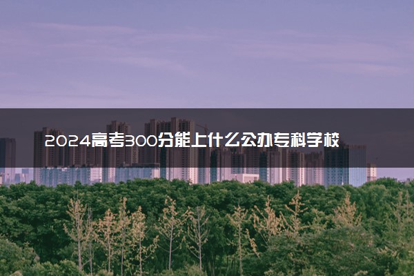 2024高考300分能上什么公办专科学校 有哪些推荐