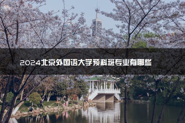 2024北京外国语大学预科班专业有哪些 预科生是怎么回事