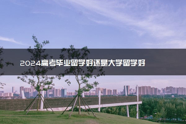 2024高考毕业留学好还是大学留学好  ‌