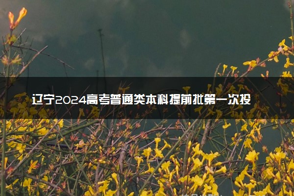 辽宁2024高考普通类本科提前批第一次投档最低分公布