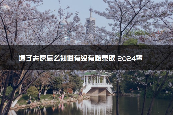 填了志愿怎么知道有没有被录取 2024查询方法是什么