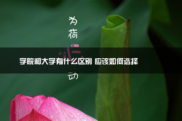 学院和大学有什么区别 应该如何选择