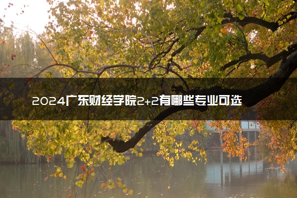 2024广东财经学院2+2有哪些专业可选 值得读吗