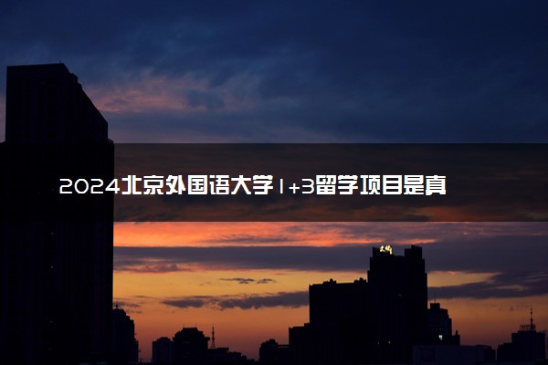 2024北京外国语大学1+3留学项目是真的吗 怎么样好不好