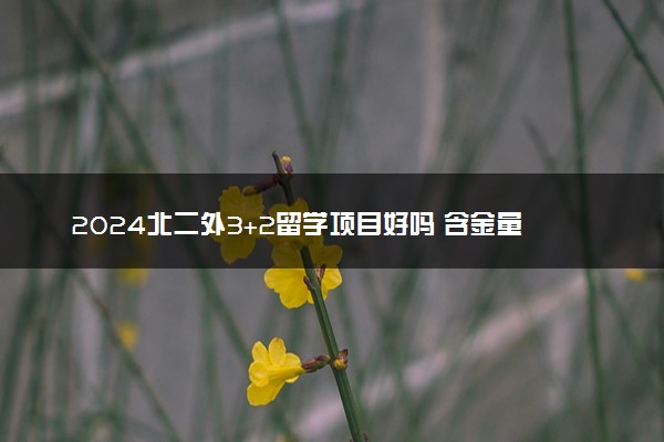 2024北二外3+2留学项目好吗 含金量如何