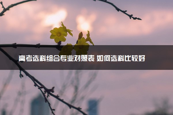 高考选科组合专业对照表 如何选科比较好