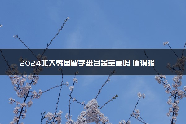 2024北大韩国留学班含金量高吗 值得报考吗