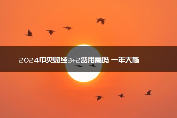 2024中央财经3+2费用高吗 一年大概需要多少钱