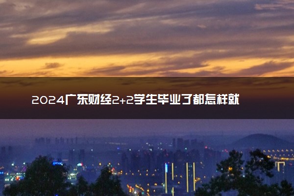 2024广东财经2+2学生毕业了都怎样就业 前景怎么样