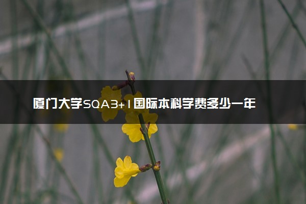 厦门大学SQA3+1国际本科学费多少一年