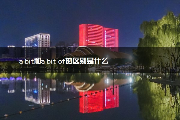 a bit和a bit of的区别是什么 用法介绍