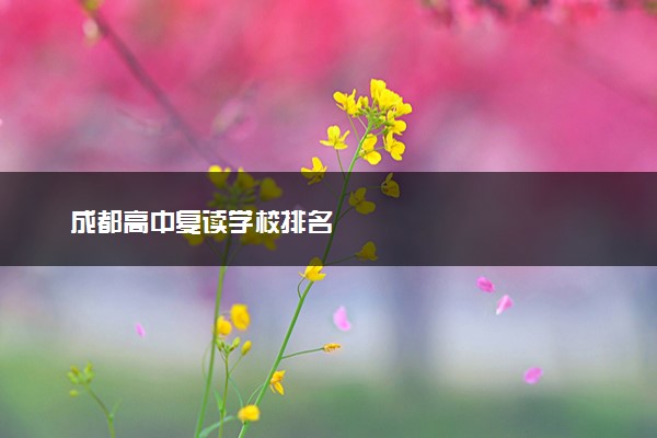 成都高中复读学校排名