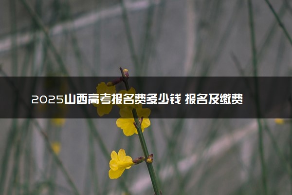 2025山西高考报名费多少钱 报名及缴费入口