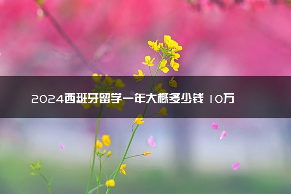 2024西班牙留学一年大概多少钱 10万够吗