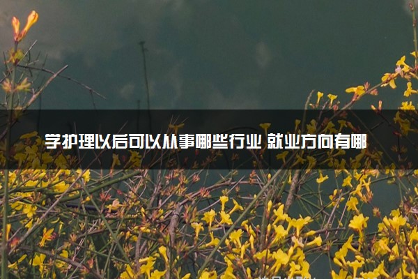 学护理以后可以从事哪些行业 就业方向有哪些