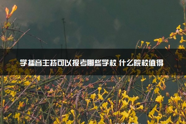 学播音主持可以报考哪些学校 什么院校值得选