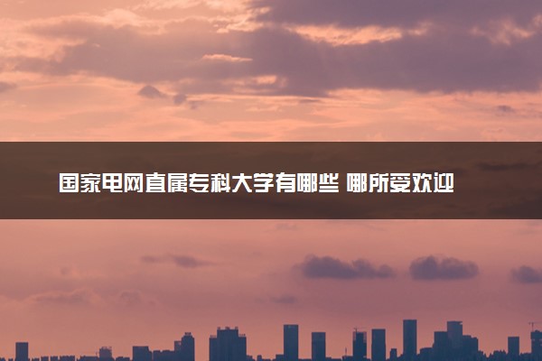 国家电网直属专科大学有哪些 哪所受欢迎