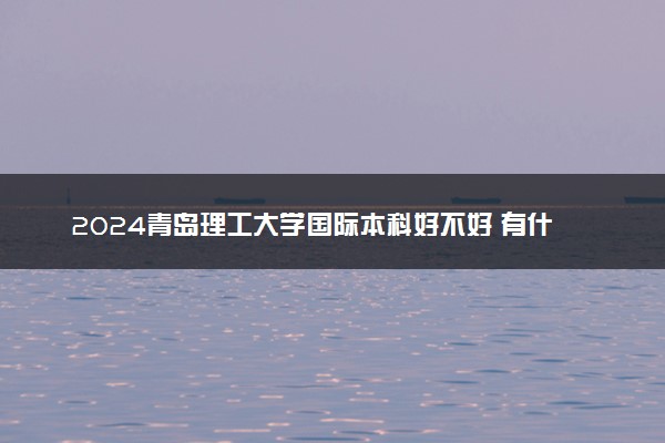 2024青岛理工大学国际本科好不好 有什么优势