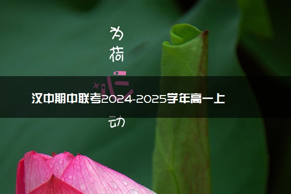 汉中期中联考2024-2025学年高一上学期11月期中试题及答案汇总