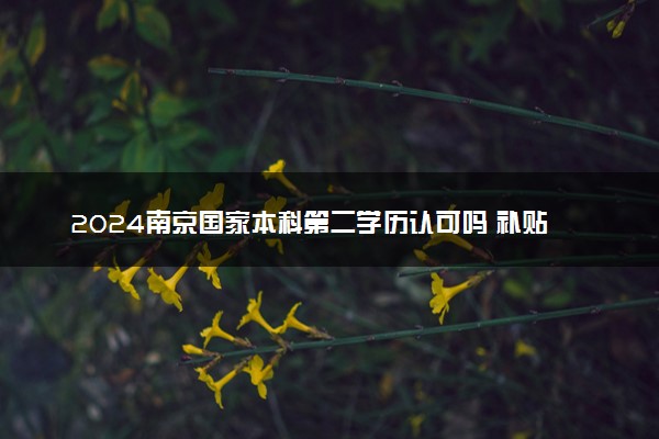 2024南京国家本科第二学历认可吗 补贴多少