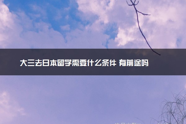 大三去日本留学需要什么条件 有前途吗