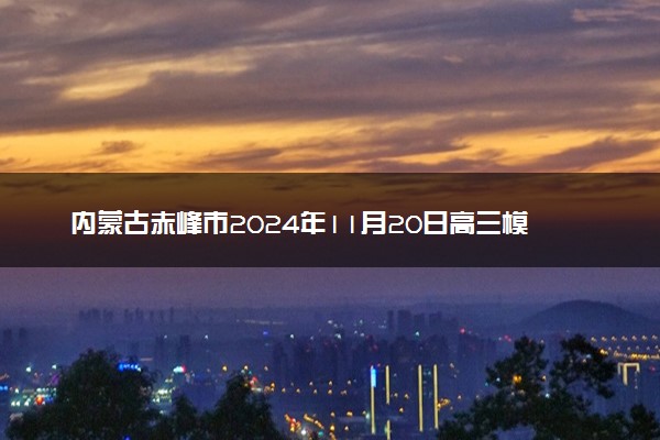 内蒙古赤峰市2024年11月20日高三模拟考试题及答案汇总