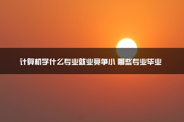 计算机学什么专业就业竞争小 哪些专业毕业就高薪