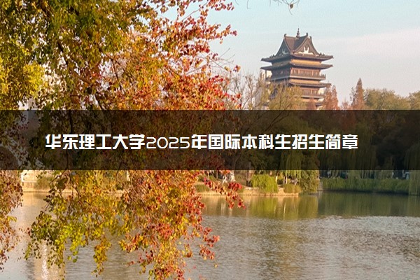 华东理工大学2025年国际本科生招生简章及学费