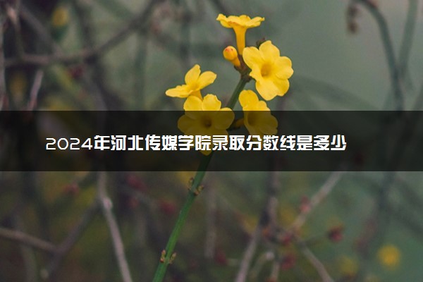 2024年河北传媒学院录取分数线是多少 各省最低分数线及位次