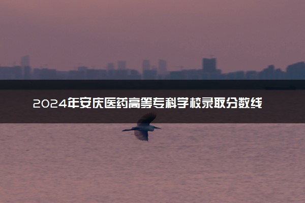 2024年安庆医药高等专科学校录取分数线是多少 各省最低分数线及位次