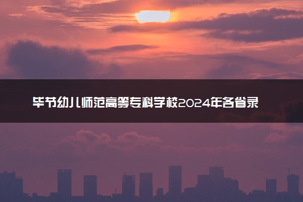 毕节幼儿师范高等专科学校2024年各省录取分数线 多少分能考上