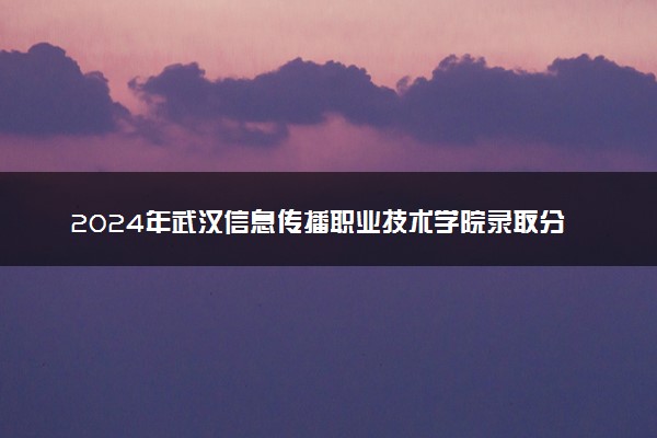 2024年武汉信息传播职业技术学院录取分数线是多少 各省最低分数线及位次